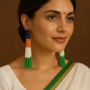 Tiranga Tassel Studs Aarikari