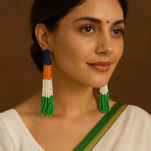 Tiranga Tassel Studs