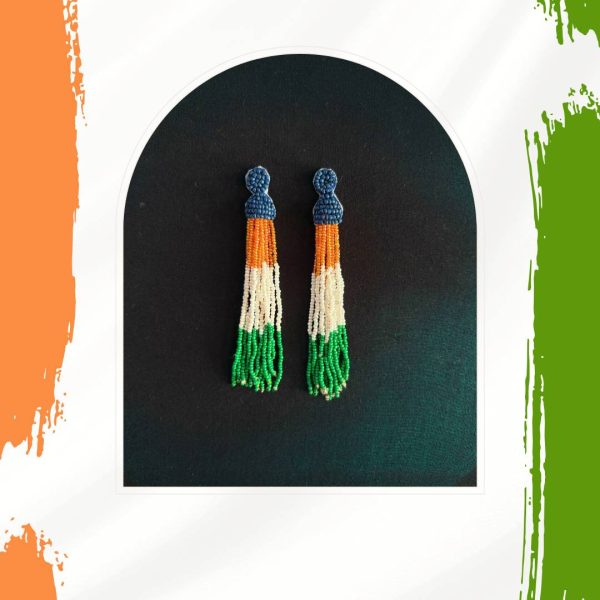 Tiranga Tassel Studs - Image 2