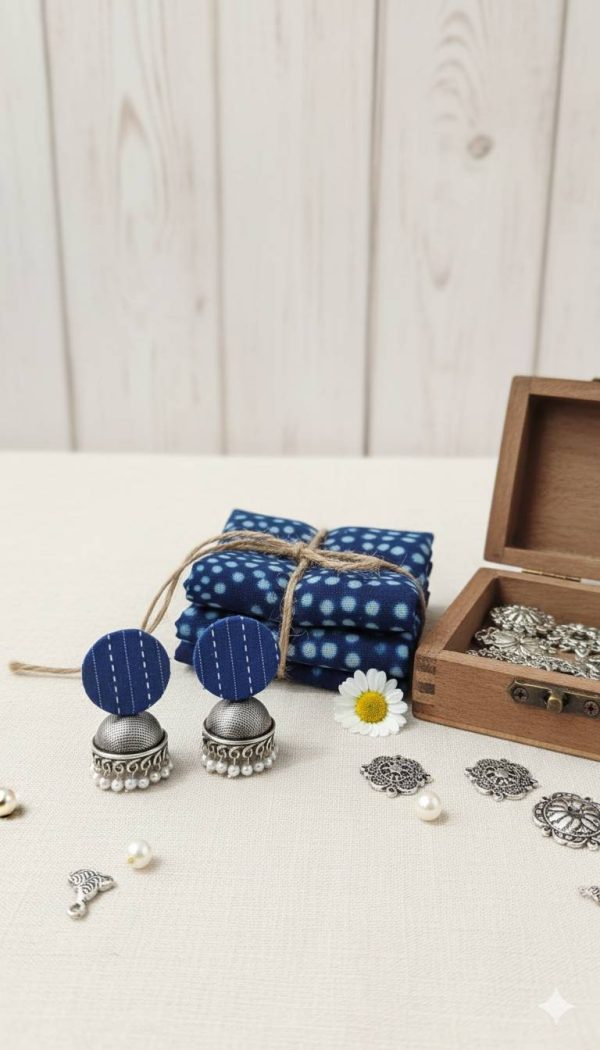 Blue Aura Jhumkis - Image 3