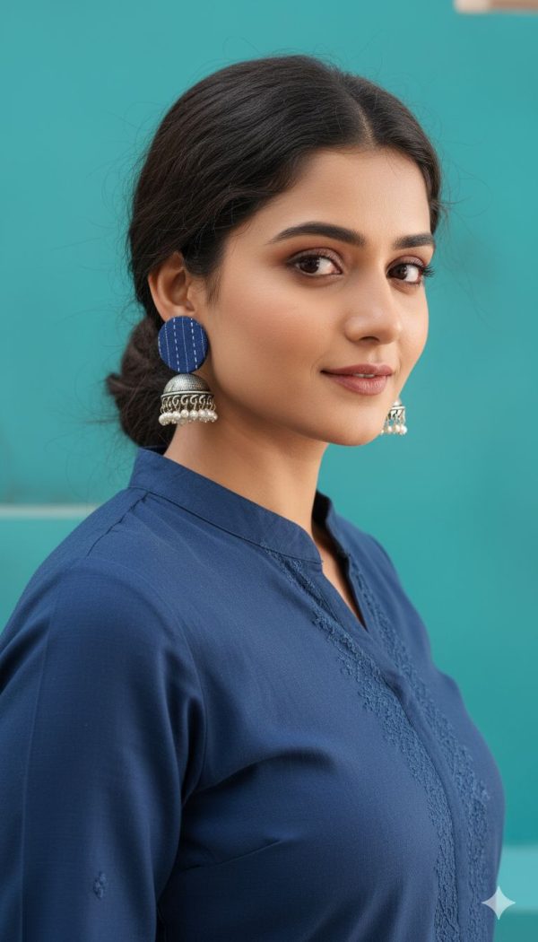 Blue Aura Jhumkis - Image 2